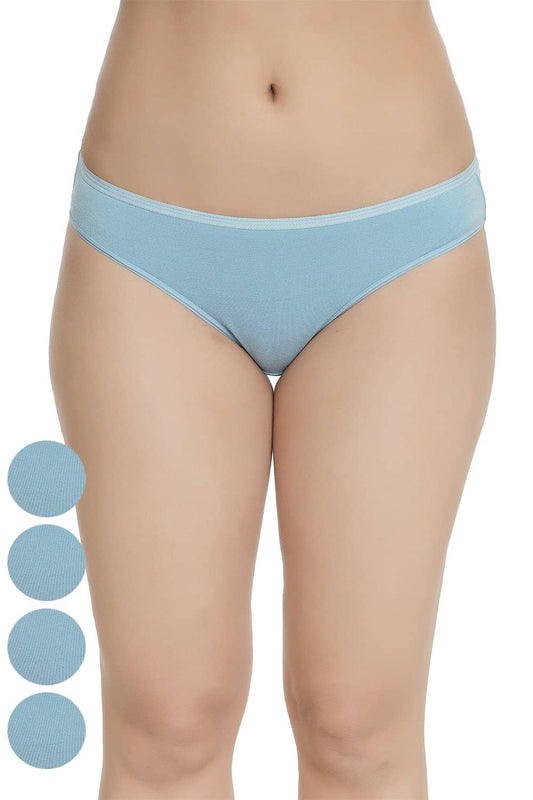 Organic Cotton Antimicrobial Bikini (Pack of 5)-IMP004_5Skyblue-