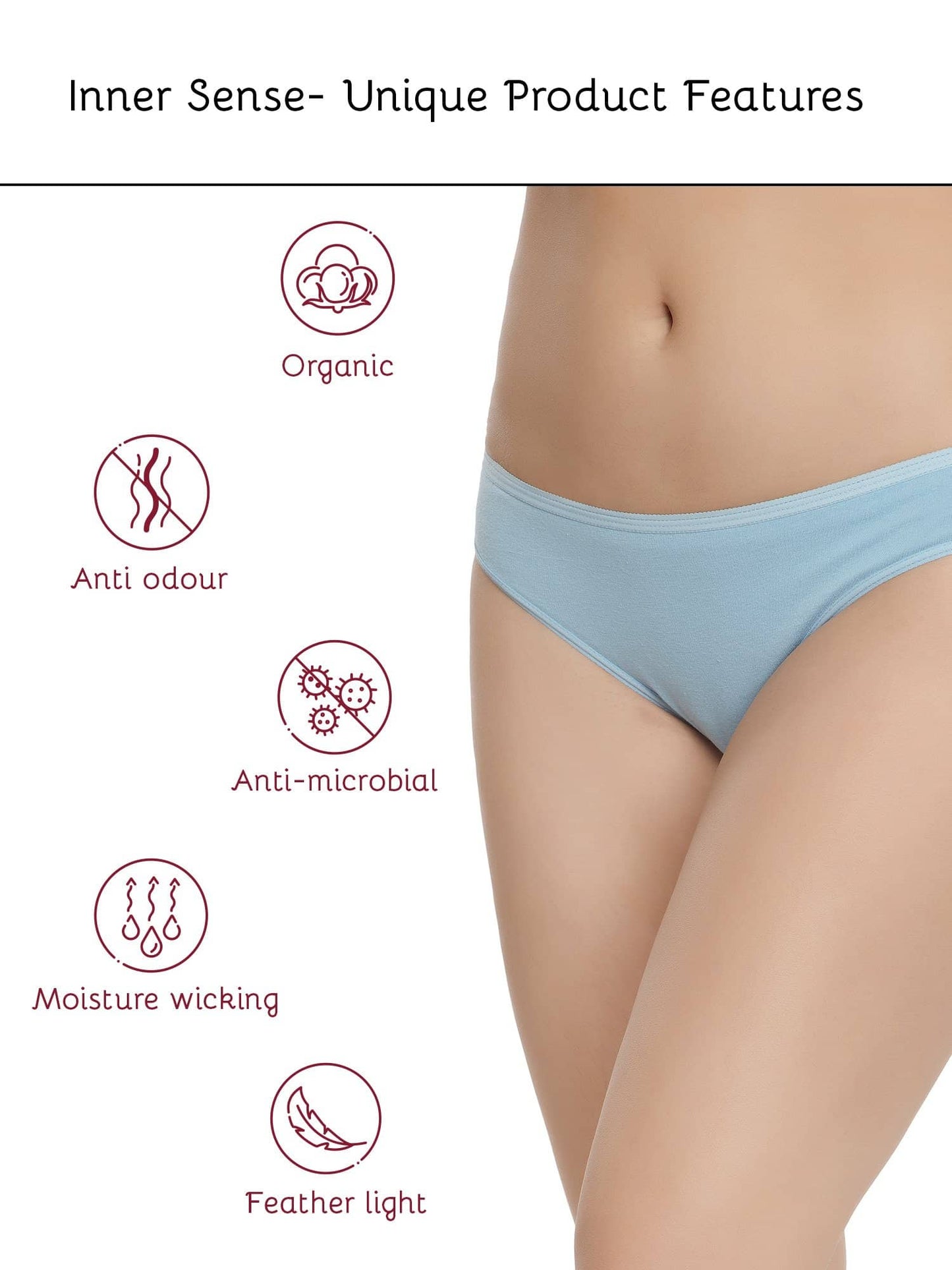 Organic Cotton Antimicrobial Bikini (Pack Of 2)-IMP004-Sky Blue_Sky Blue-