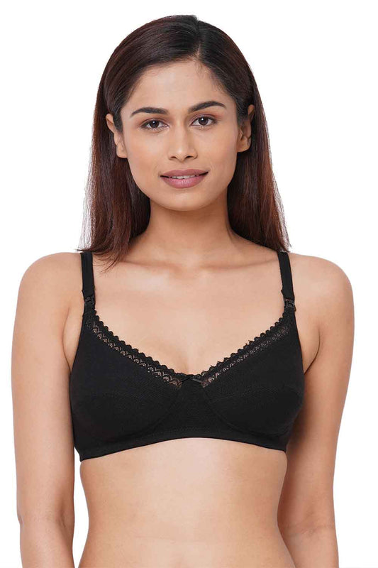 Organic Cotton Antimicrobial Soft Nursing Bra-IMB002B-