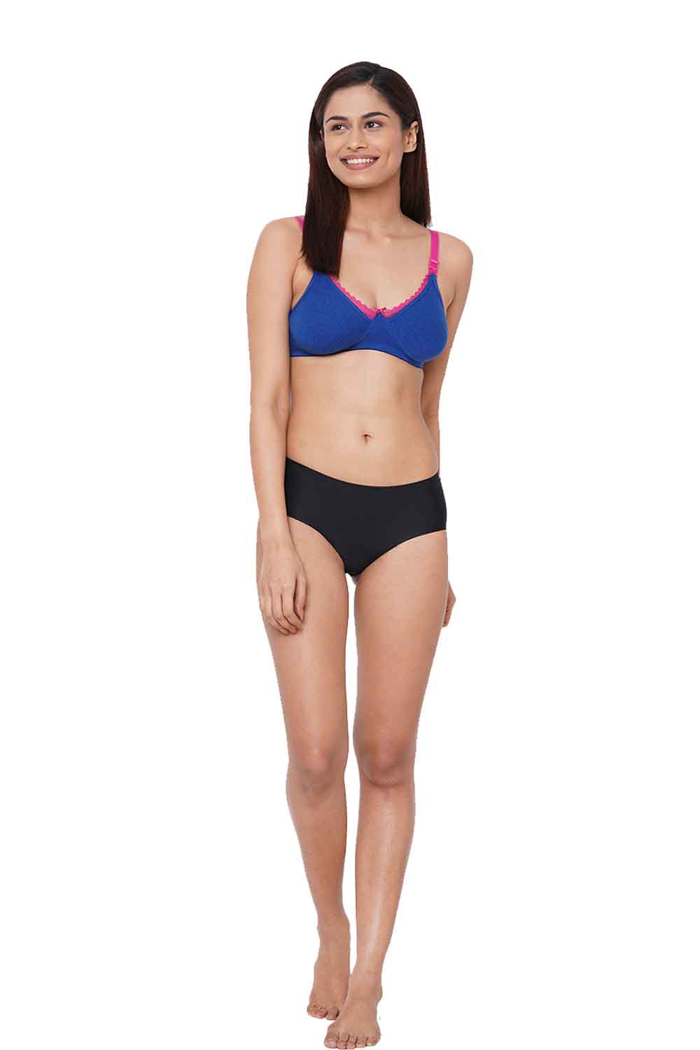 Organic Cotton Antimicrobial Laced Soft Nursing Bra-IMB003A