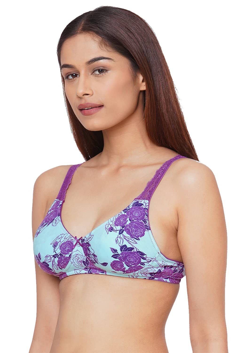 Organic Cotton Antimicrobial Lace Back Lightly Padded Non-wired Bra(Pack of 3)-ISB041_41_41-