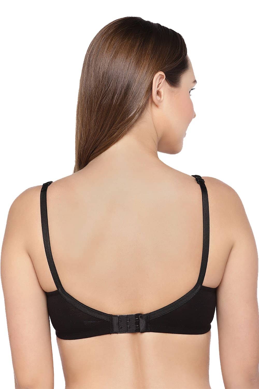 Organic Cotton Antimicrobial Seamless Side Support Bra-ISB057-Black-