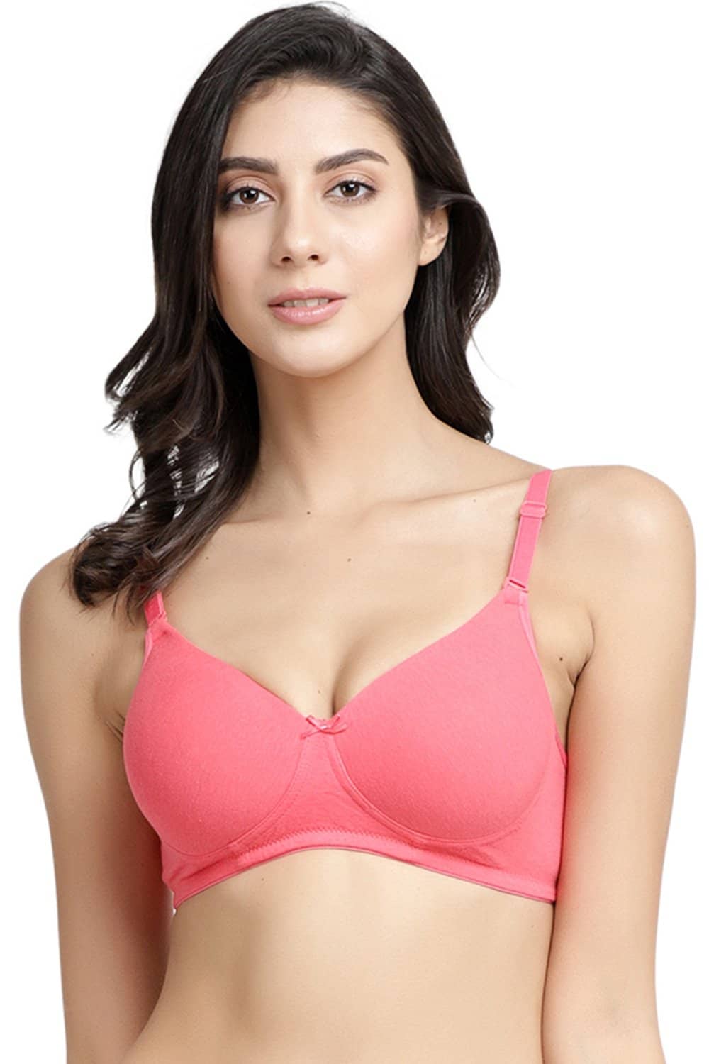 Organic Cotton Antimicrobial Wire-free Padded Bra (Pack of 3)-ISB068-M.White_M.White_B.Pink-