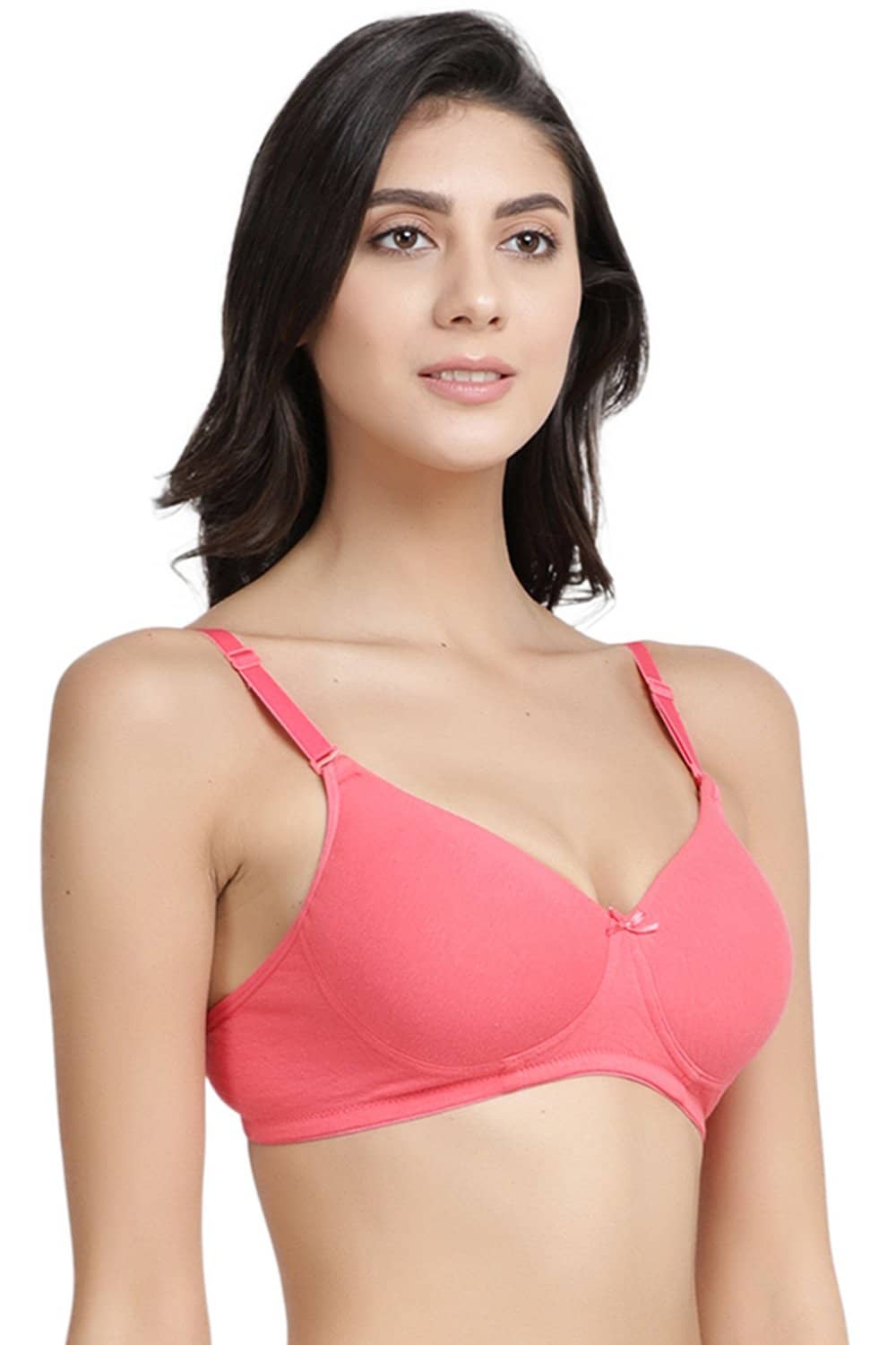 Organic Cotton Antimicrobial Wire-free Padded Bra (Pack of 3)-ISB068-M.White_M.White_B.Pink-