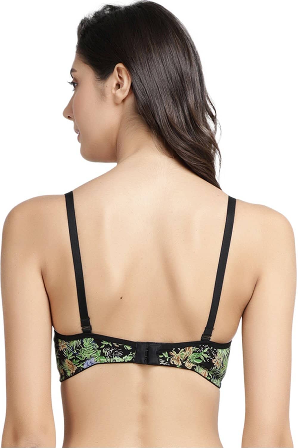 Organic Cotton  Antimicrobial Wire-free Padded Bra (Pack of 2)-ISB068-Black_Jungle Print-