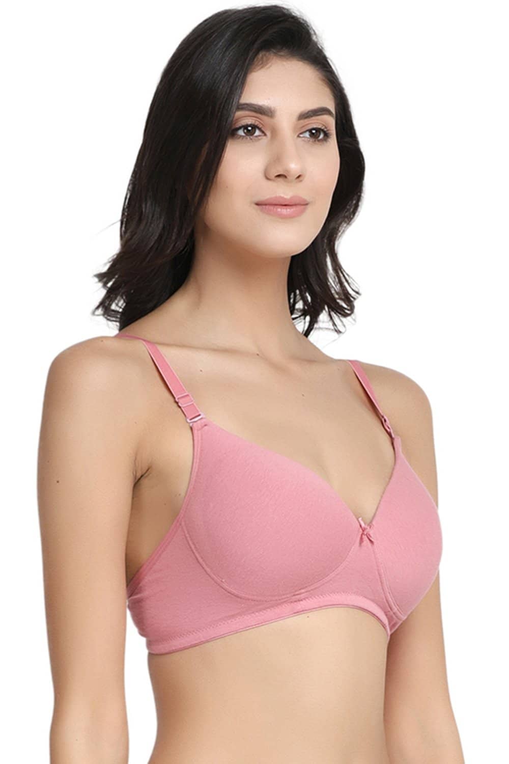 Organic Cotton Antimicrobial Wire-Free Padded Bra-ISB068-Mauve-