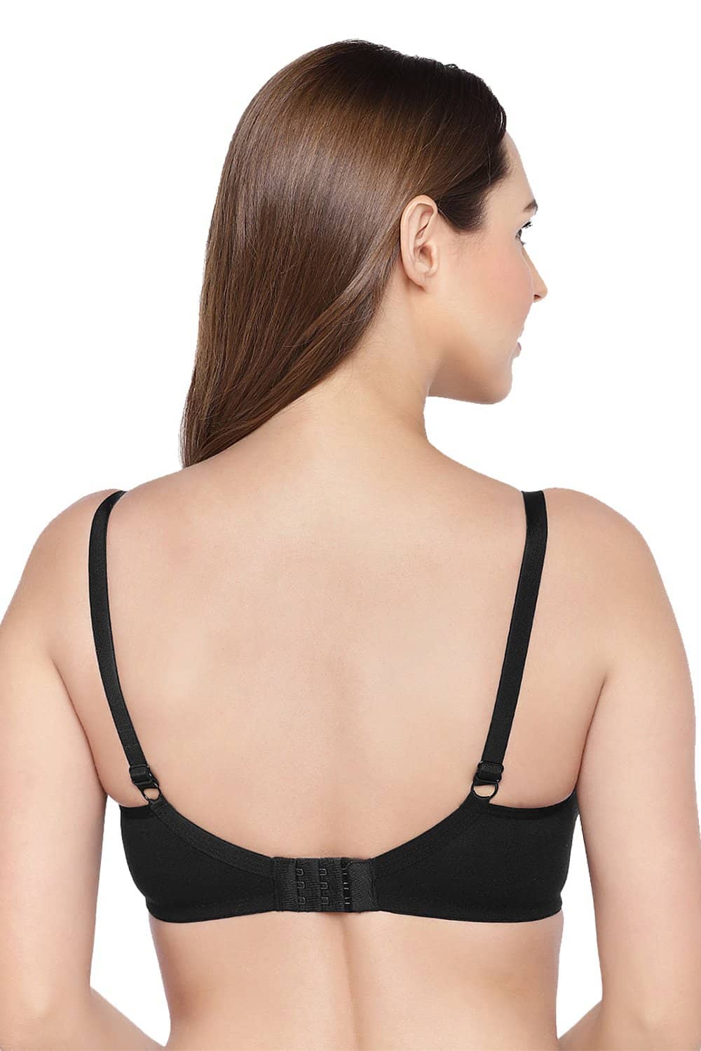 Organic Cotton  Antimicrobial Seamless Everyday Bra-ISB084-Black Popcorn-