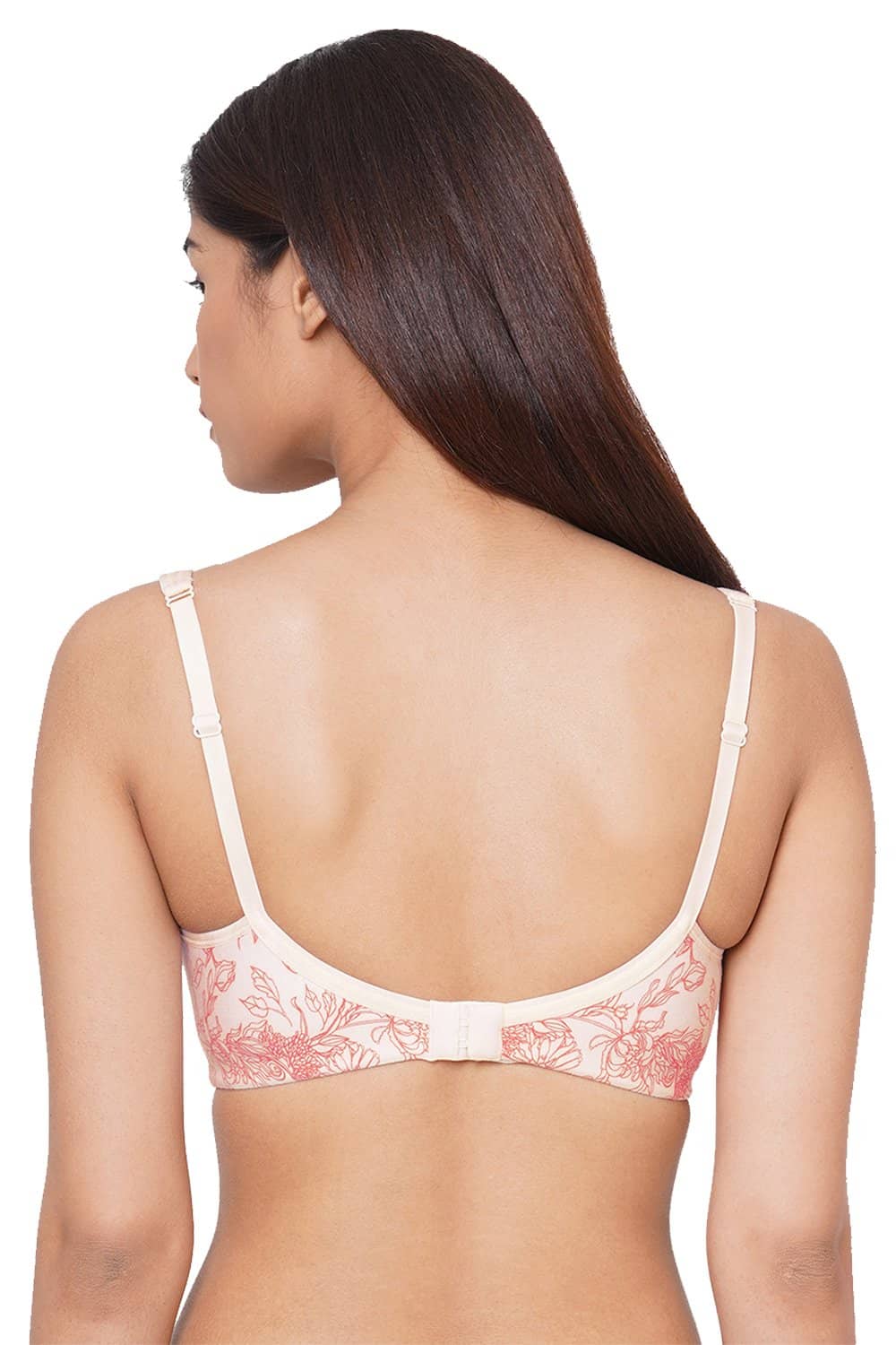 Organic Cotton Antimicrobial Soft Cup Full Coverage Bra-ISB097-Carrot Print-