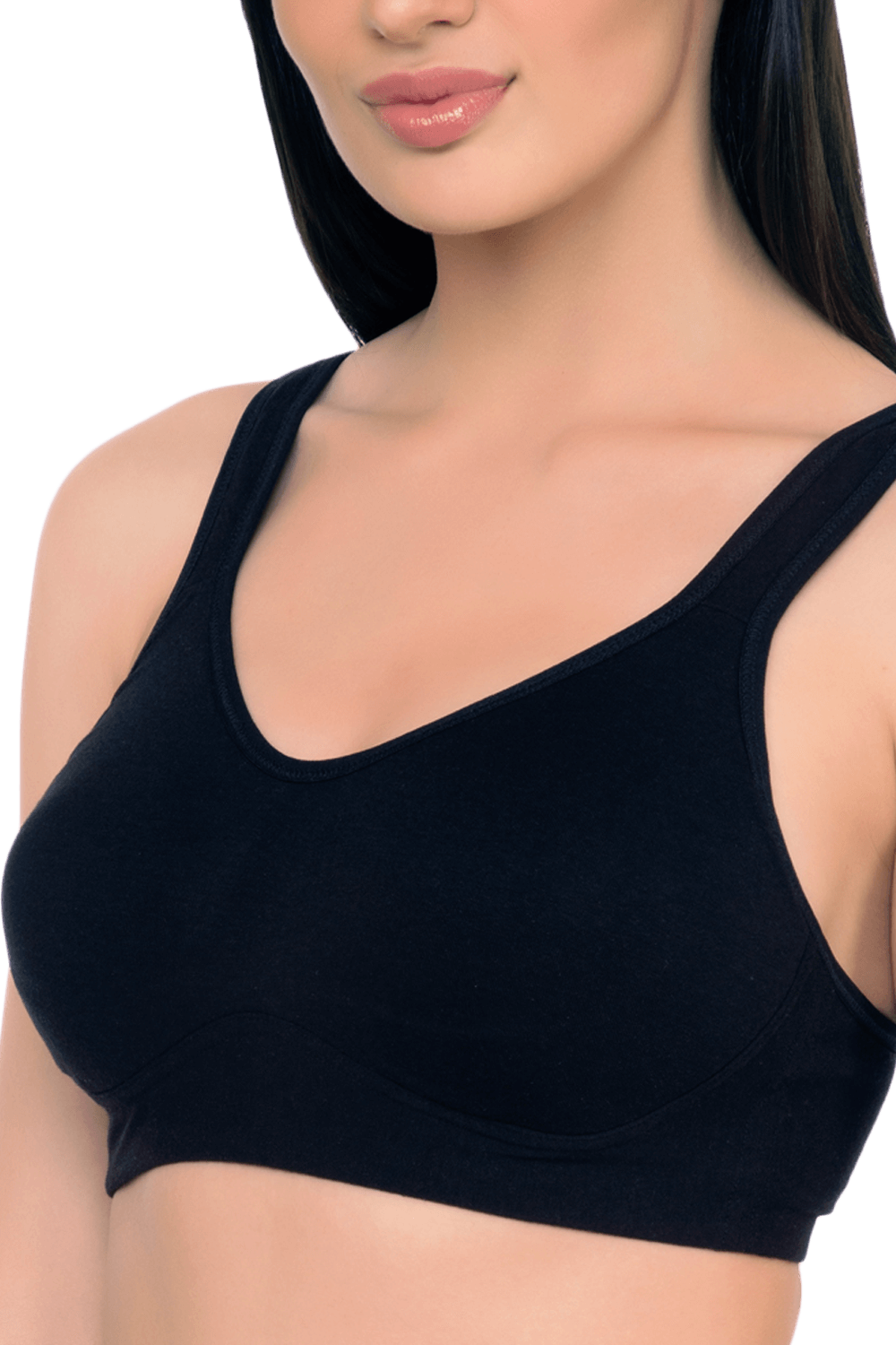 Organic Cotton Antimicrobial Soft Cup Full Coverage Bra (Pack of 3)-ISB097-Black M.White_M.White-