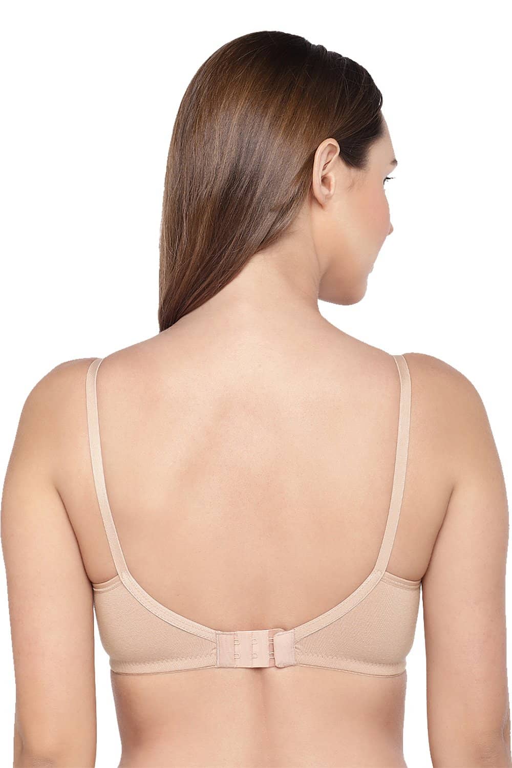 Organic Cotton Antimicrobial Seamless Triangular Bra with Supportive Stitch-ISB099-Skin-