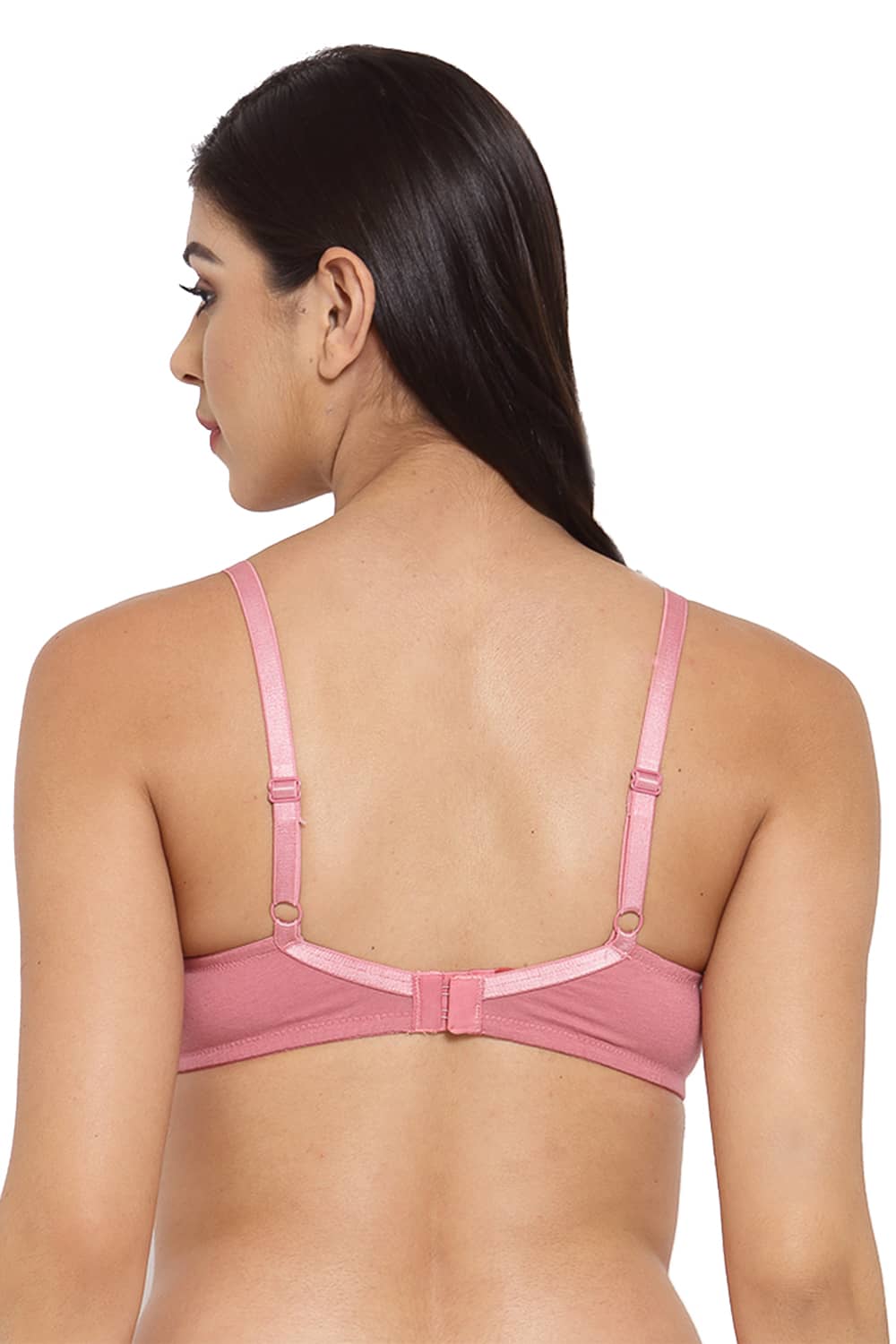 Organic Cotton Antimicrobial Laced Cushioned Padded Bra-ISB106-Mauve-