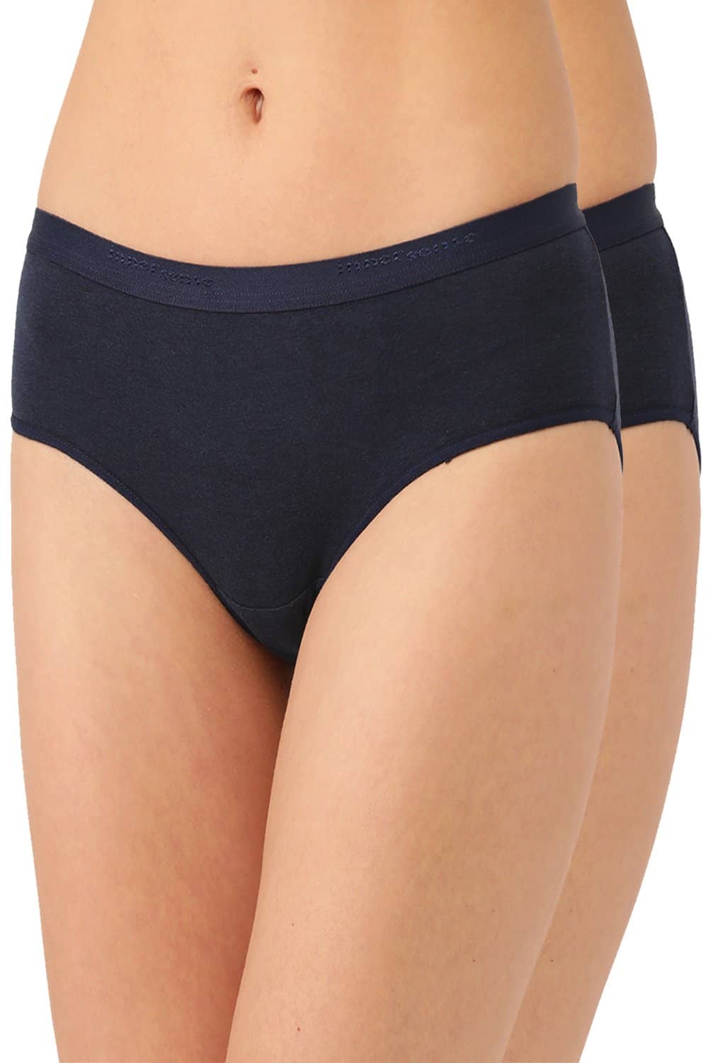 Organic Cotton Antimicrobial High waist Hipster (Pack Of 2)-ISP002-Navy_Navy-