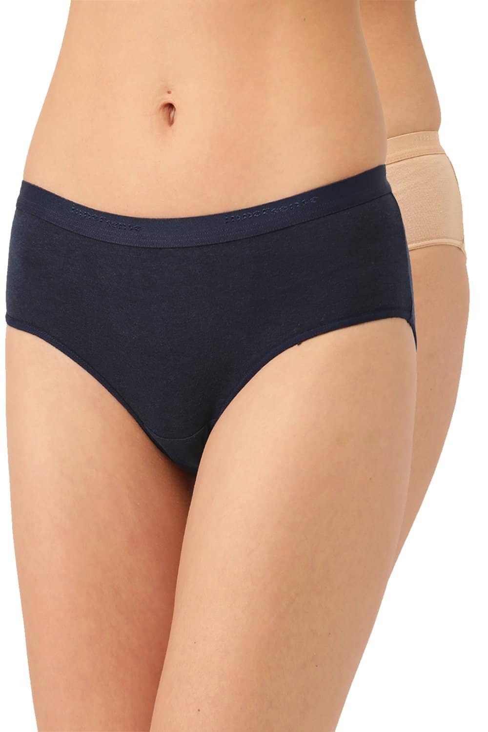 Organic Cotton Antimicrobial High waist Hipster (Pack Of 2)-ISP002-Navy_Skin-