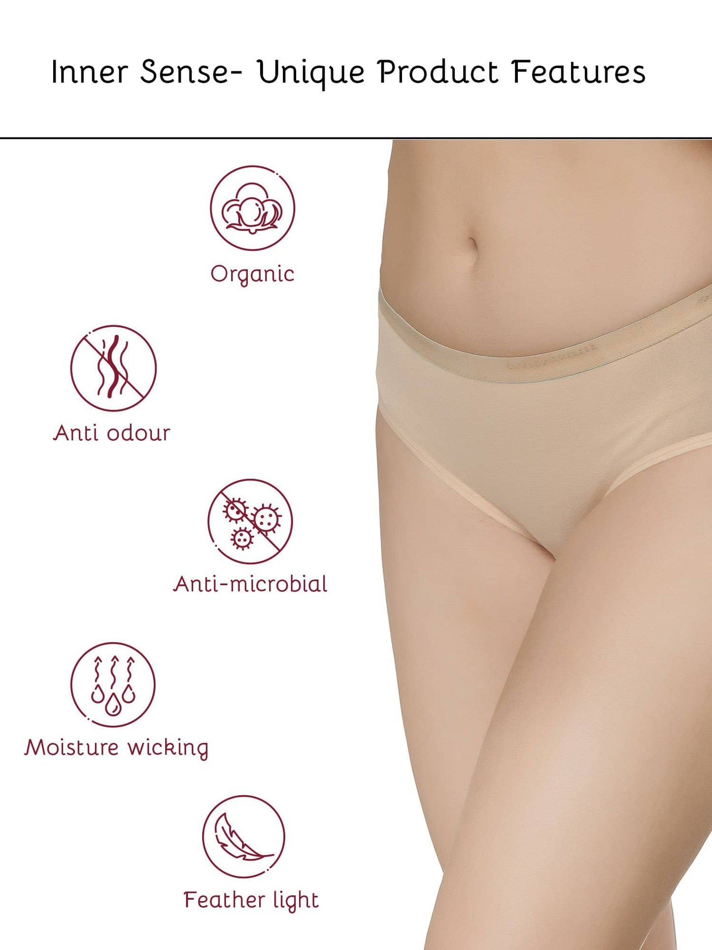Organic Cotton Antimicrobial High waist Hipster (Pack Of 2)-ISP002-Mauve_Skin-