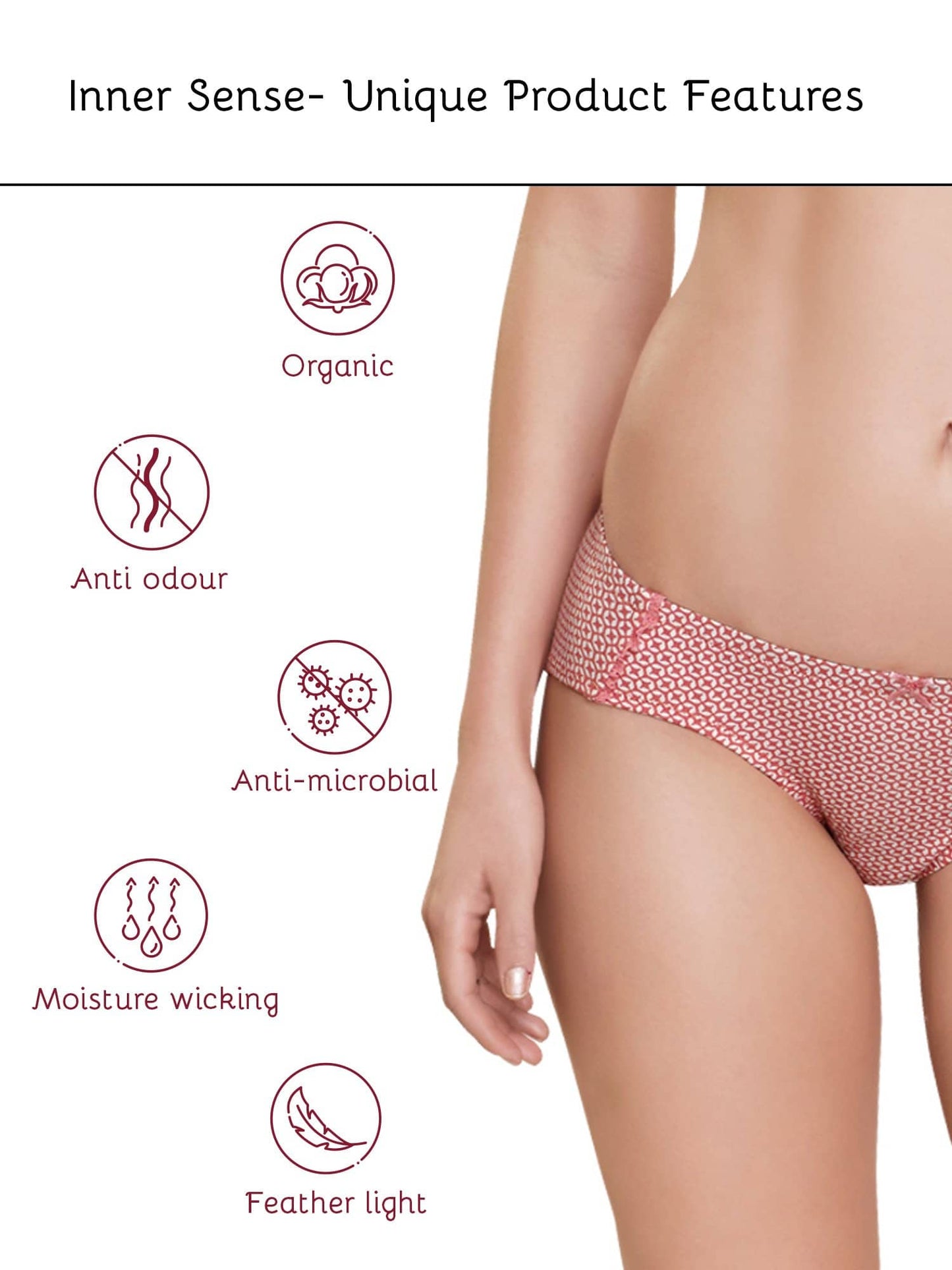 Organic Cotton Antimicrobial Frill Bikini (Pack of 3)-ISPC020_3