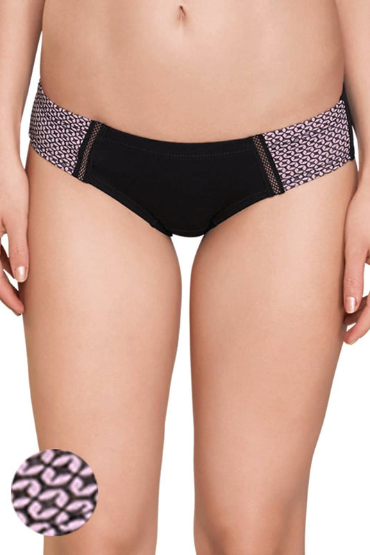 Organic Cotton Antimicrobial Print Block bikini (Pack Of 2)-ISP025_25