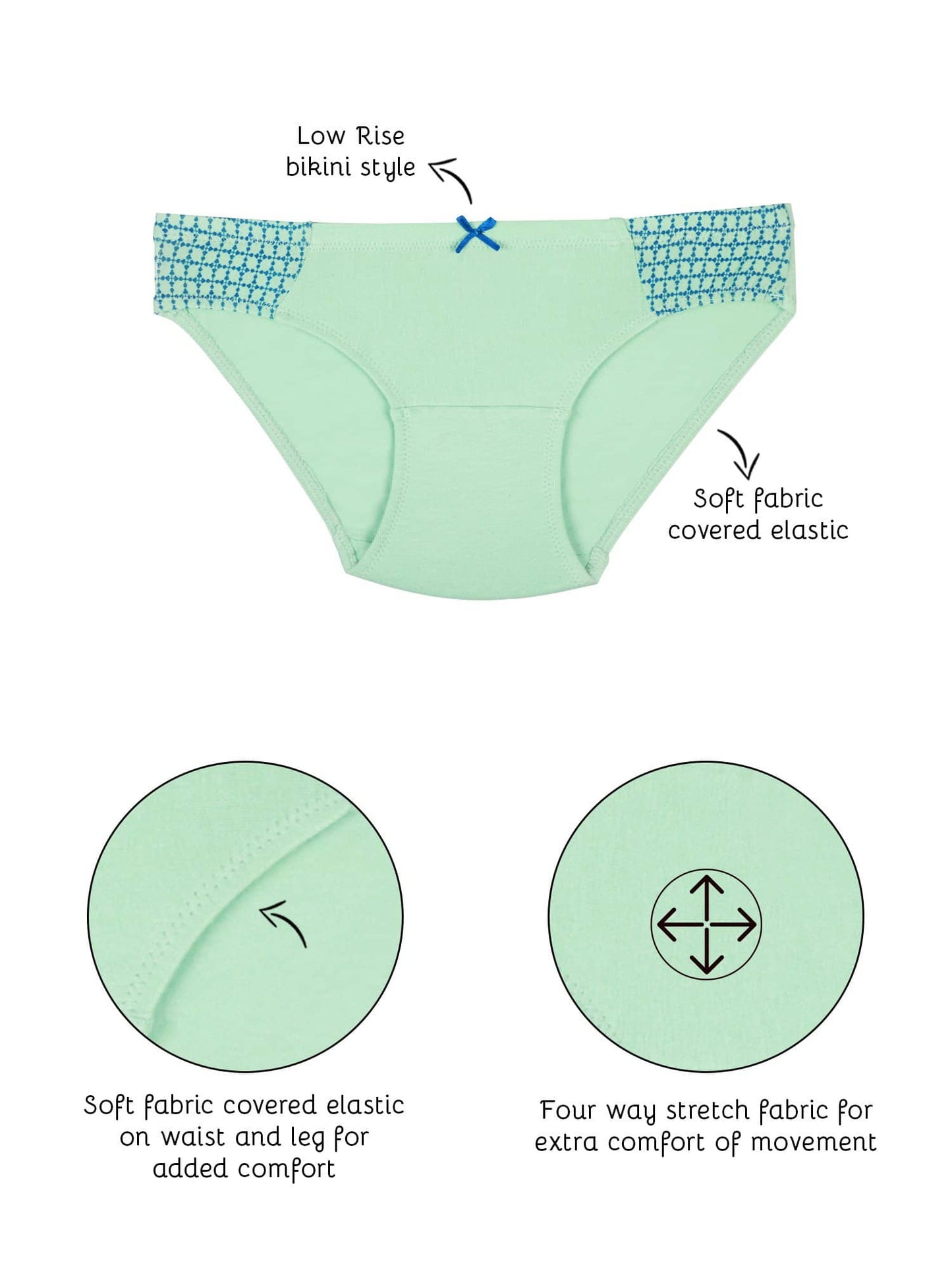 Organic Cotton Antimicrobial Bikini (Pack of 3)-ISPC034_3