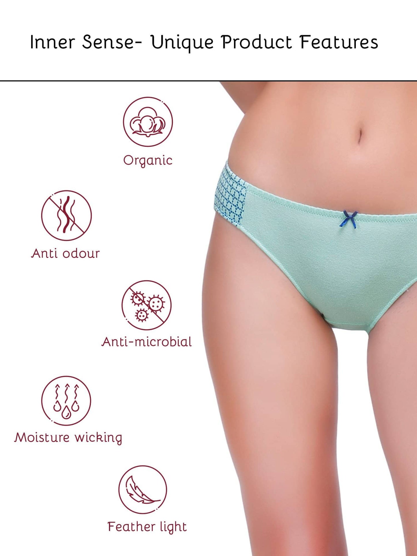 Organic Cotton Antimicrobial Bikini (Pack of 3)-ISPC034_3