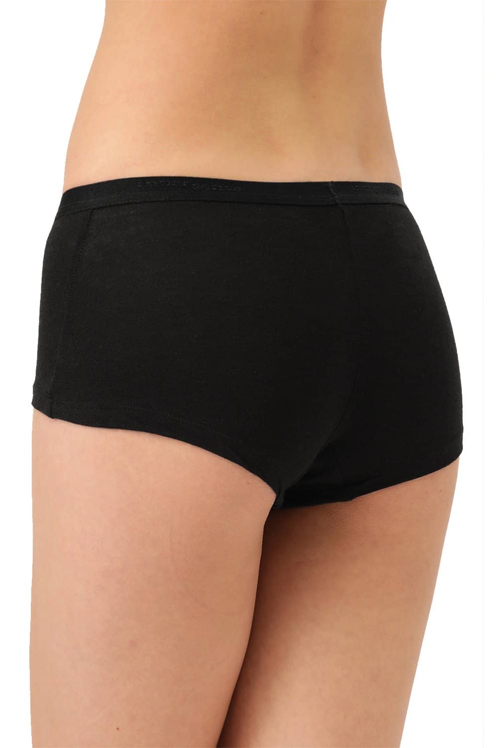 Organic Cotton Antimicrobial BoyShorts (Pack Of 2)-ISP038-Black_Bright Pink-