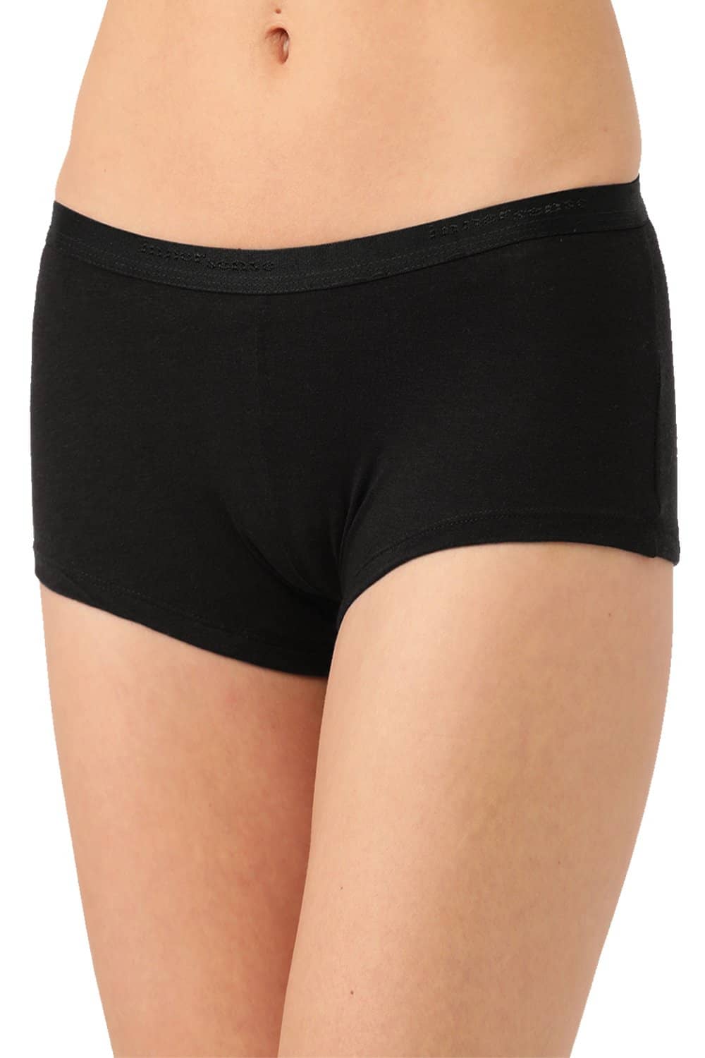 Organic Cotton Antimicrobial BoyShorts (Pack Of 2)-ISP038-Black_Bright Pink-