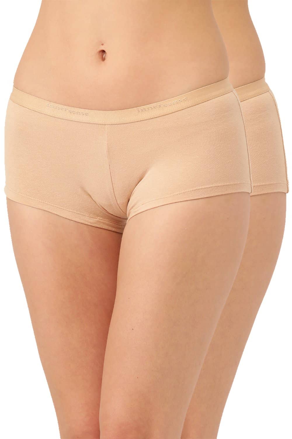 Organic Cotton Antimicrobial BoyShorts (Pack Of 2)-ISP038-Skin_Skin-
