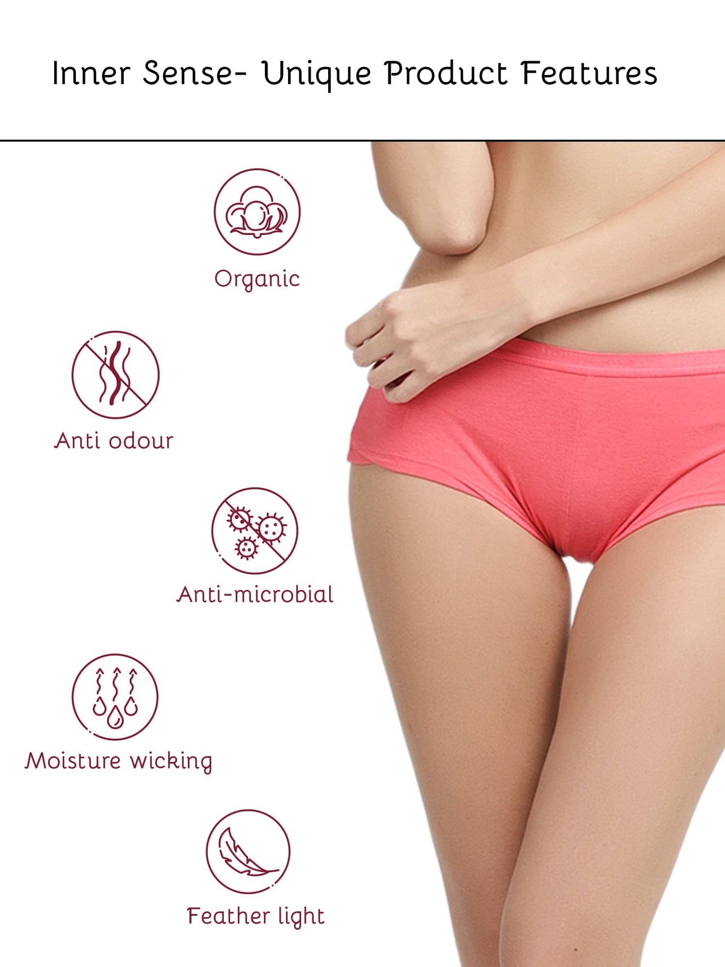 Organic Cotton Antimicrobial BoyShorts (Pack Of 2)-ISP038-B.Pink_B.Pink-