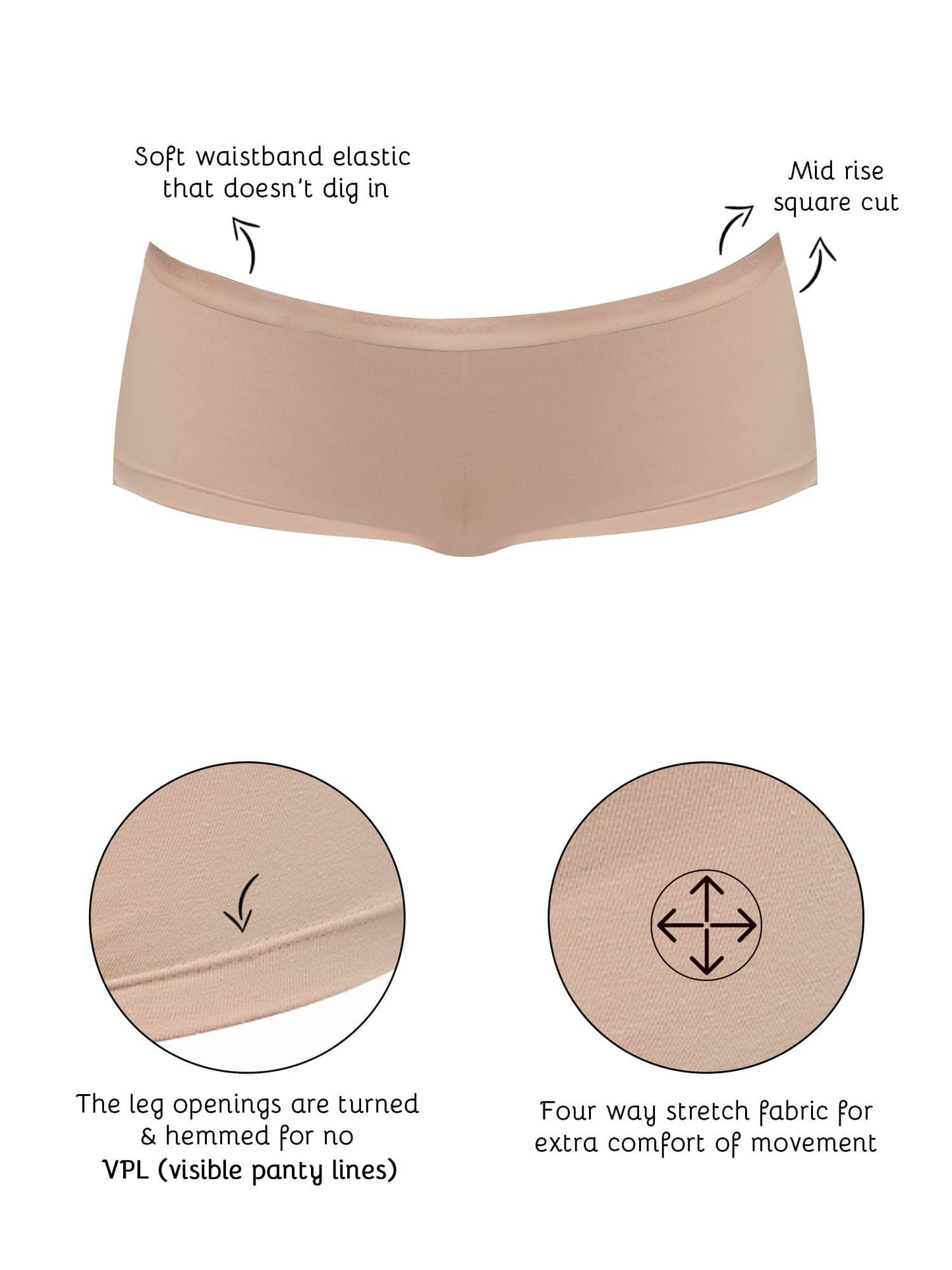 Organic Cotton Antimicrobial BoyShorts (Pack Of 2)-ISP038-Skin_Bright Pink-