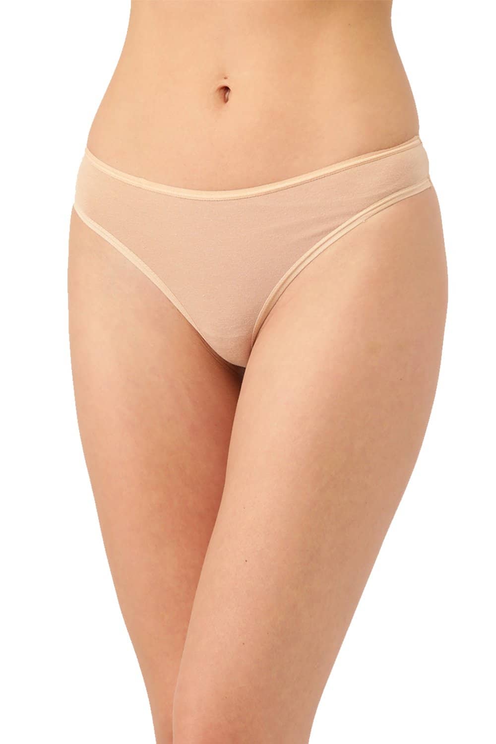 Organic Cotton Antimicrobial Thong (Pack Of 2)-ISP054-Black_Skin-