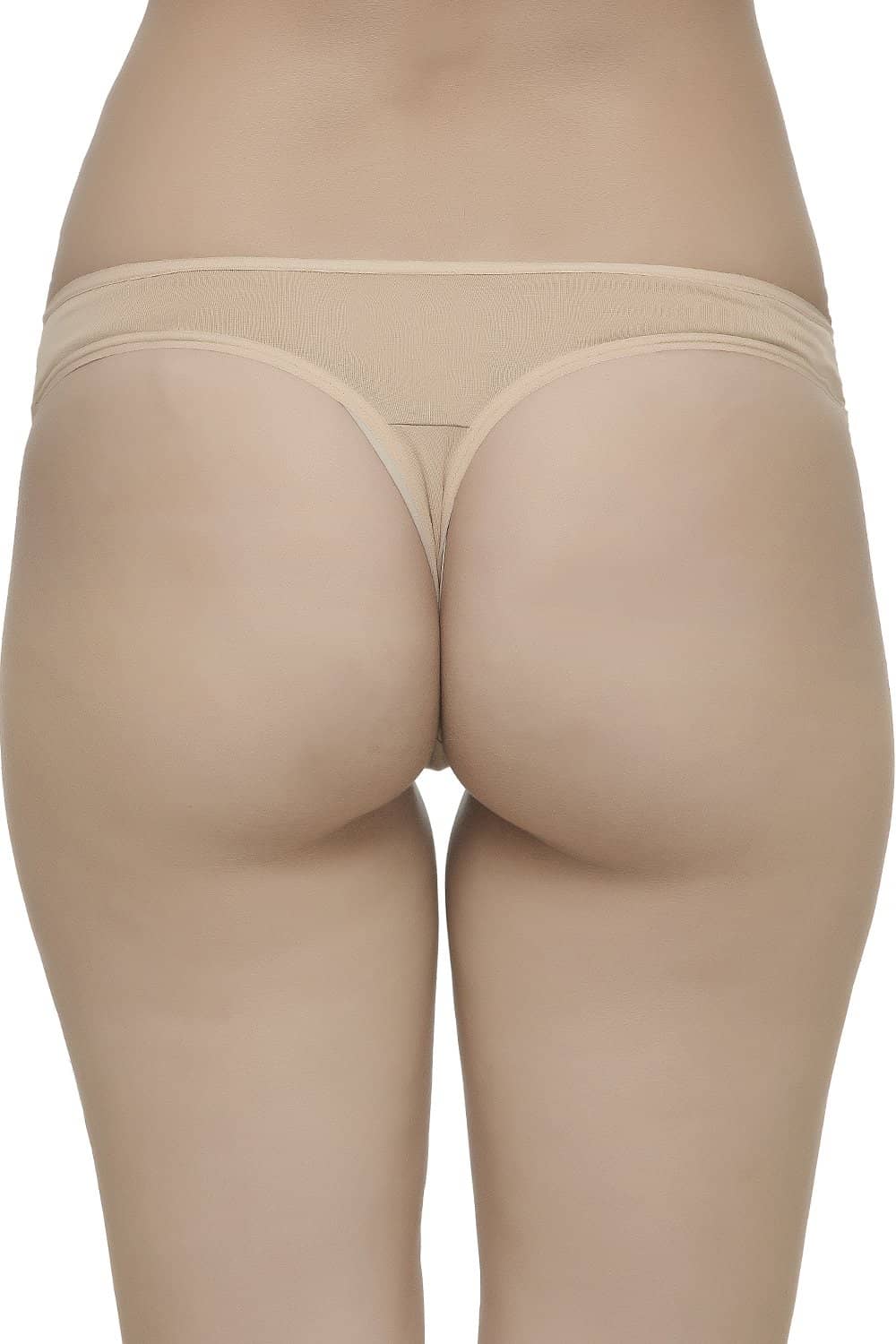 Organic Cotton Antimicrobial Thong ( Pack of 2 )-ISPC054-Skin_Black-