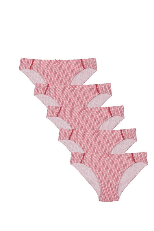 Organic Cotton Antimicrobial Frill Bikini (Pack of 5)-ISPC020_5