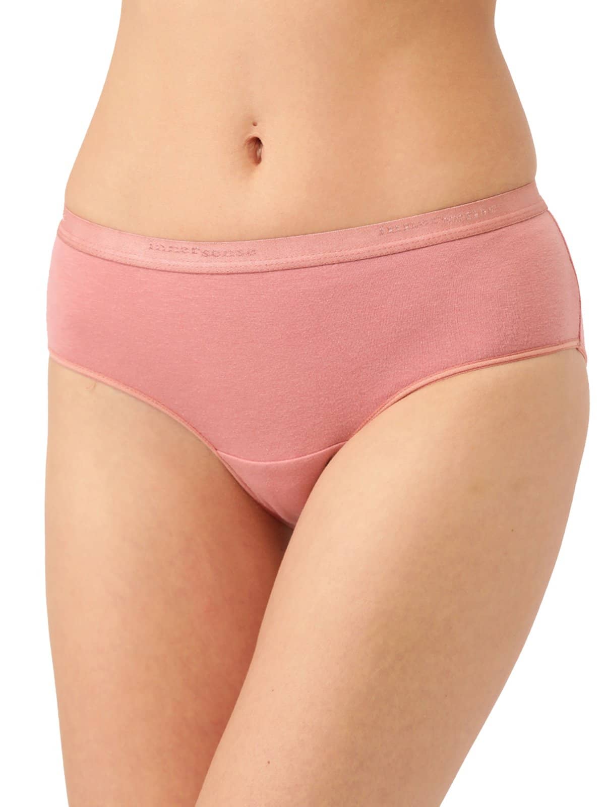 Organic Cotton Antimicrobial  High waist Hipster (Pack Of 2)-ISP002-Mauve_Navy-