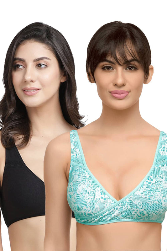 Organic Cotton Antimicrobial Sleeping/Feeding Bra(Pack of 2)-IMB007D_7G-