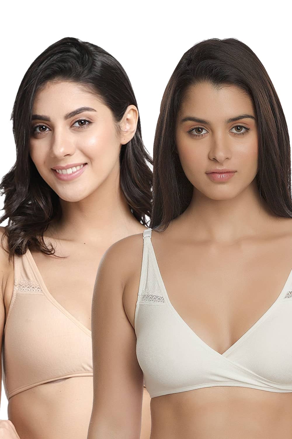 Organic Cotton Antimicrobial Sleeping/Feeding Bra(Pack of 2)-IMB007E_7F-