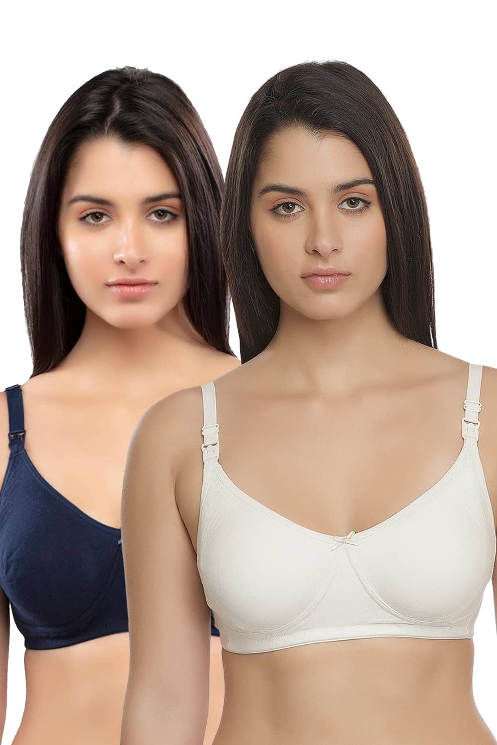 Organic Cotton Antimicrobial Soft Feeding Bra (Pack of 2)-IMB005E_5F-