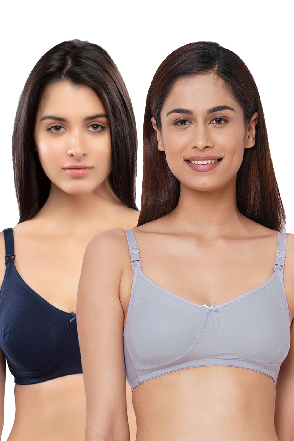 Organic Cotton Antimicrobial Soft Feeding Bra (Pack of 2)-IMB005D_5E-