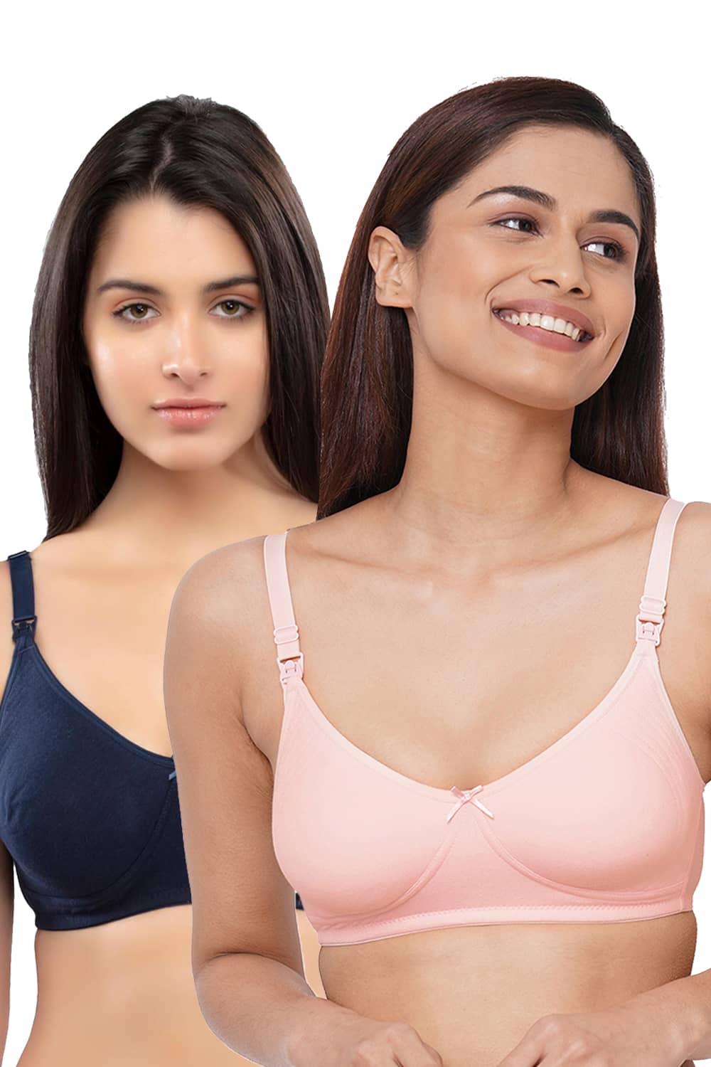 Organic Cotton Antimicrobial Soft Feeding Bra (Pack of 2)-IMB005B_5E-
