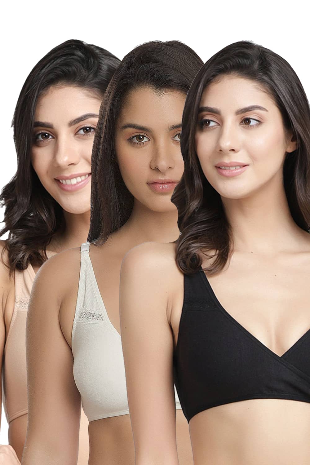 Organic Cotton Antimicrobial Sleeping/Feeding Bra Combo (Pack of 3)-IMB007F_7E_7G-