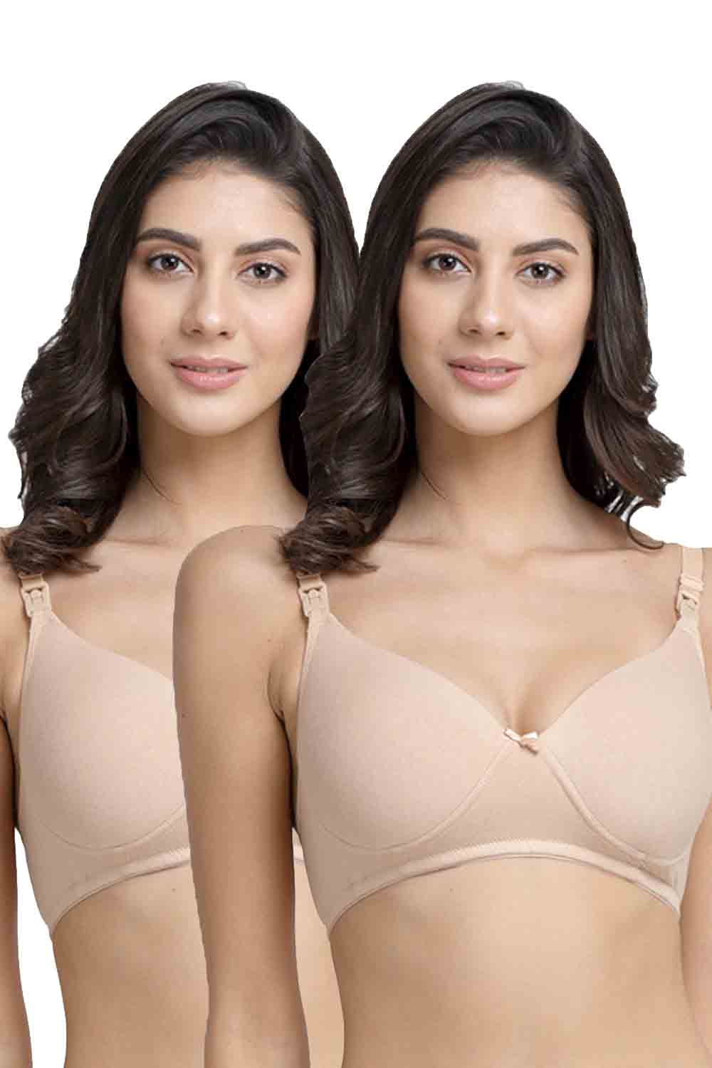 Organic Cotton Antimicrobial Padded Nonwired Feeding Bra Combo-IMB009B_9B