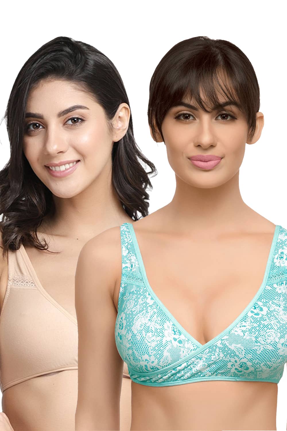 Organic Cotton Antimicrobial Sleeping/Feeding Bra(Pack of 2)-IMB007D_7F-