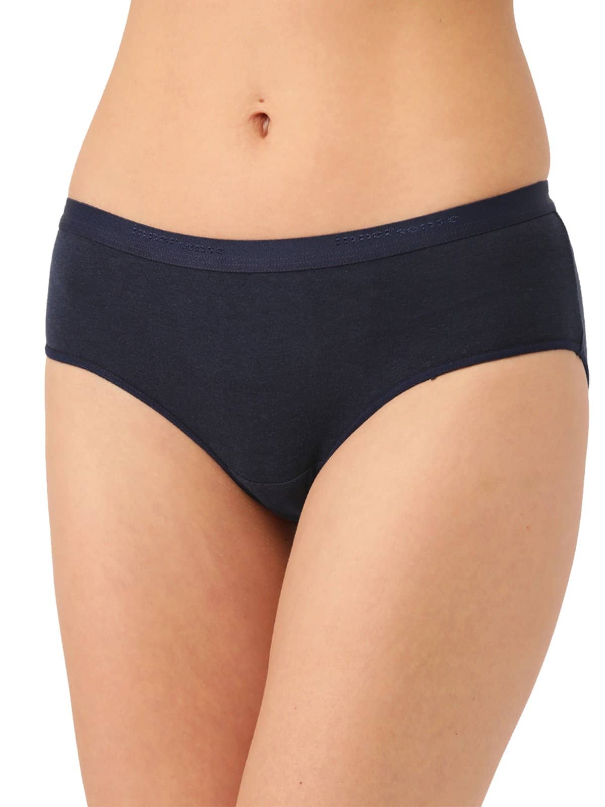 Organic Cotton Antimicrobial High waist Hipster (Pack Of 2)-ISP002-Navy_Navy-