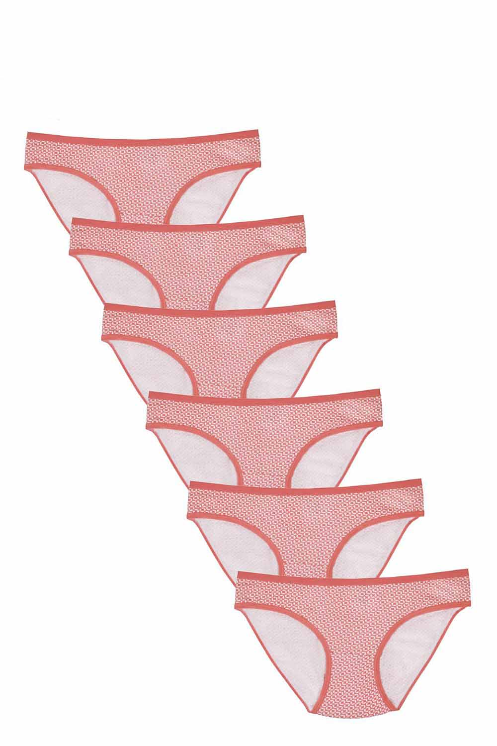 Organic Cotton Antimicrobial Bikini(Pack of 6)-ISPC024_6-