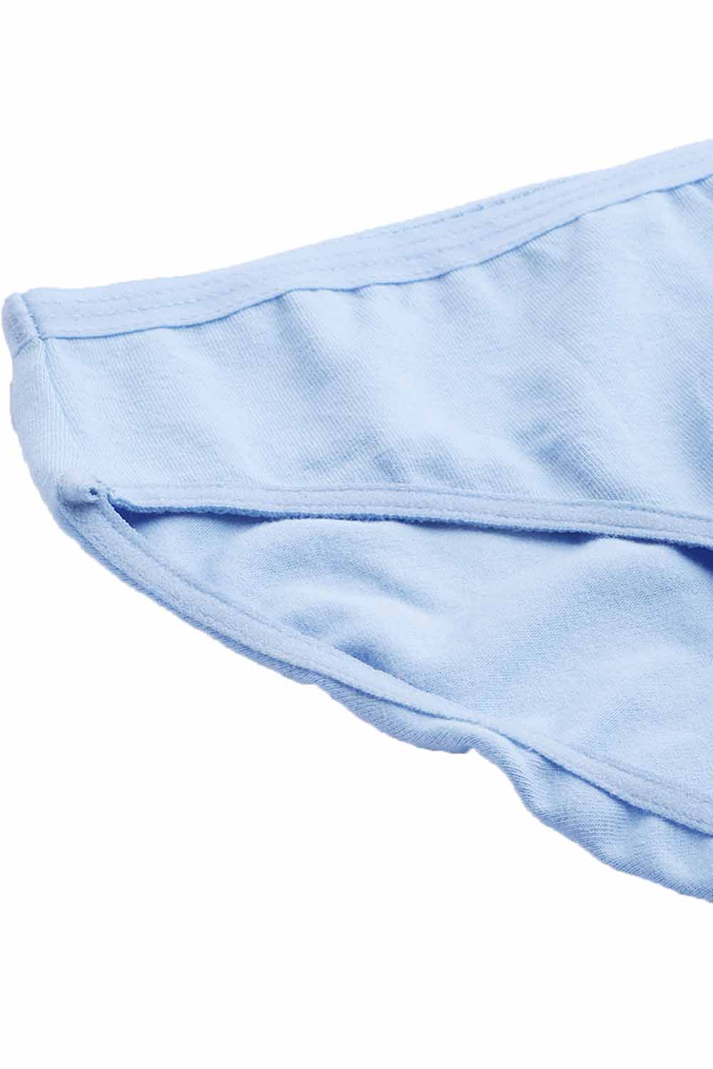 Organic Cotton Antimicrobial Seamless Side Support Bra & Panty Set-ISBP057-Sky Blue-