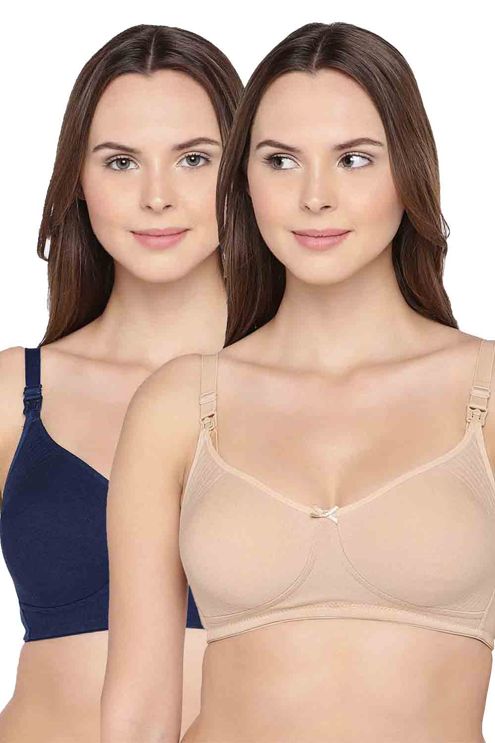 Organic Cotton Antimicrobial Soft feeding Bra (Pack of 2)-IMB005A_5E