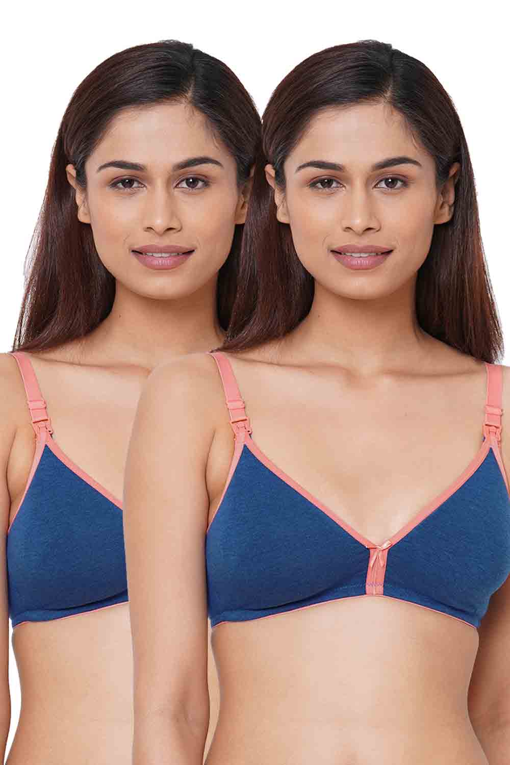 Organic Cotton Antimicrobial Soft Nursing Bra Combo-IMB006A_6A