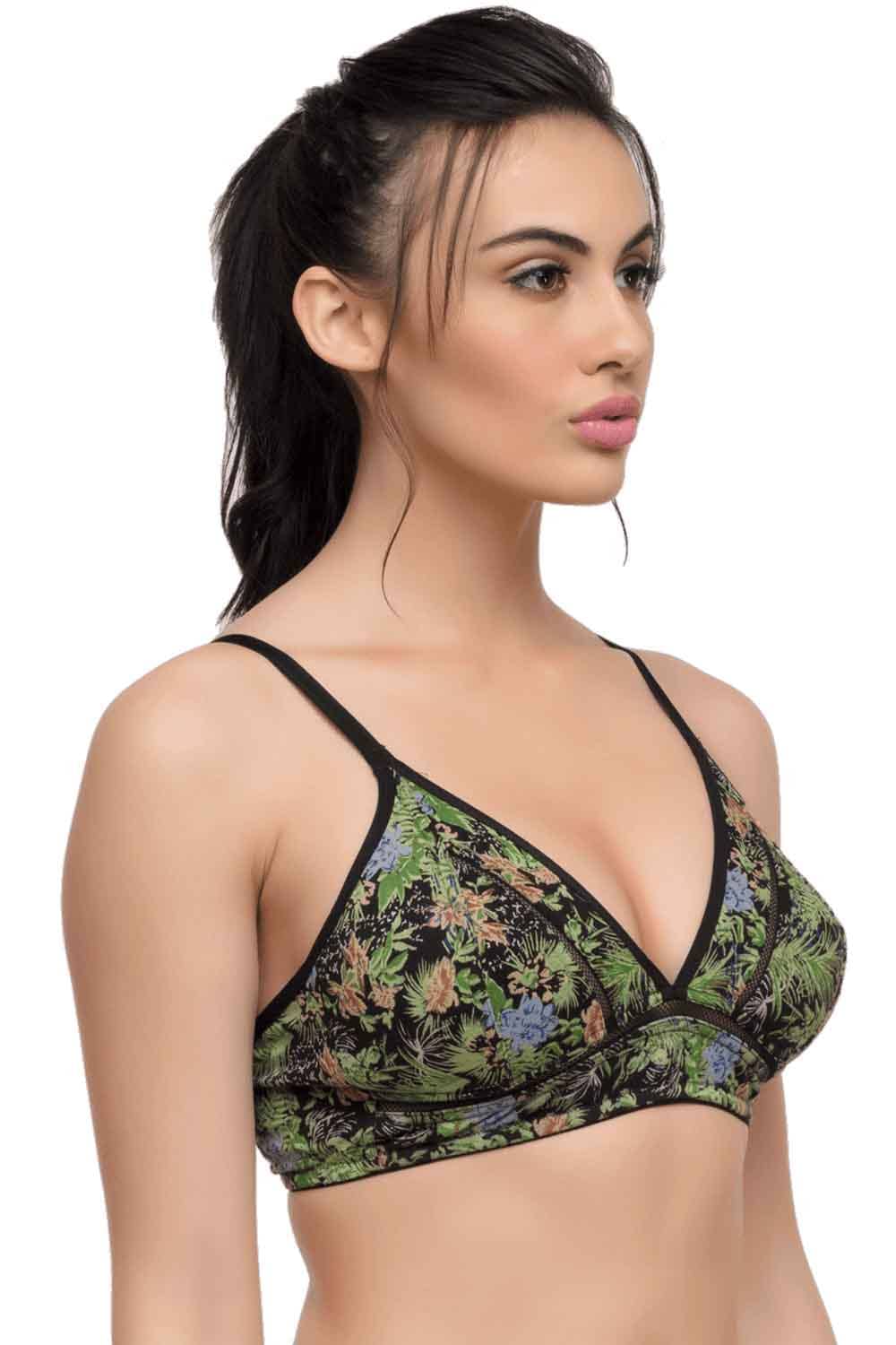 Organic Cotton Antimicrobial Lightly Padded Non-wired Bralette(Pack of 3)-ISB081_81_81-