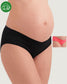 Organic Cotton Antimicrobial Maternity Panty-IMP102-Black_Bright Pink