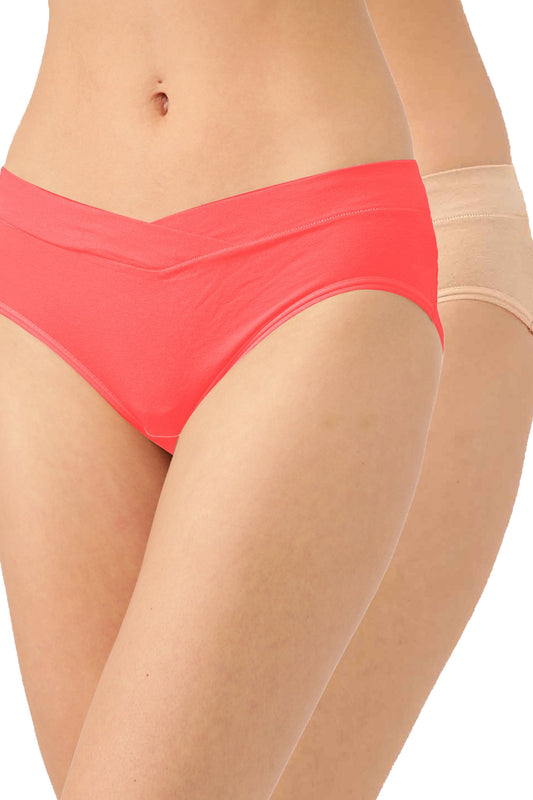 Organic Cotton Antimicrobial Maternity Panty-IMP102-Skin_Bright Pink