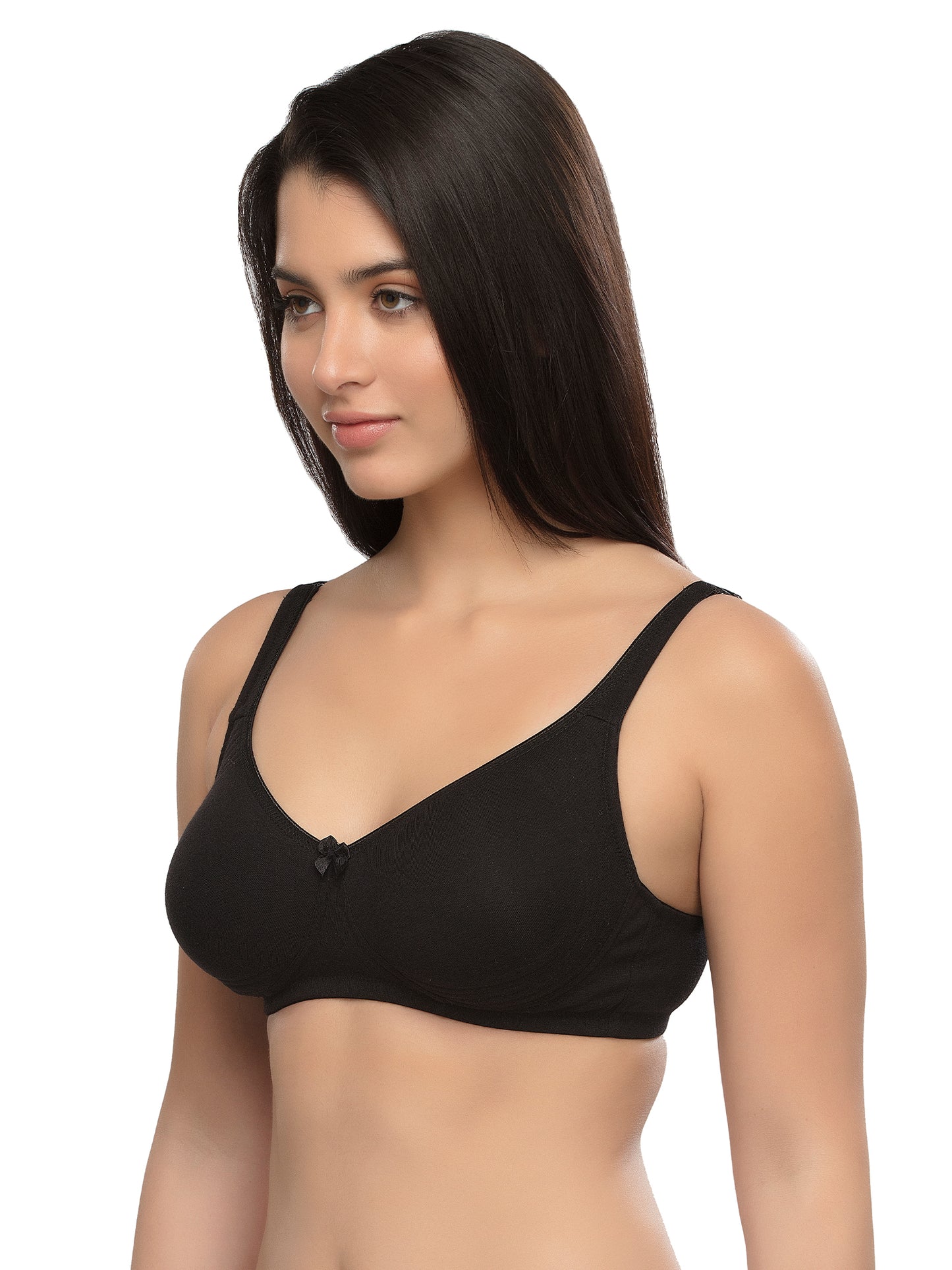 Inner Sense Women Bamboo Cotton Non-Wired Non Padded Bra-ISB057-Black_Pink Lace Print_Maroon