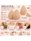 Inner Sense Pack of 2 Nude Pre-Cut Triangle Breast Lift Pasties with Nipple Pasties-BNP001