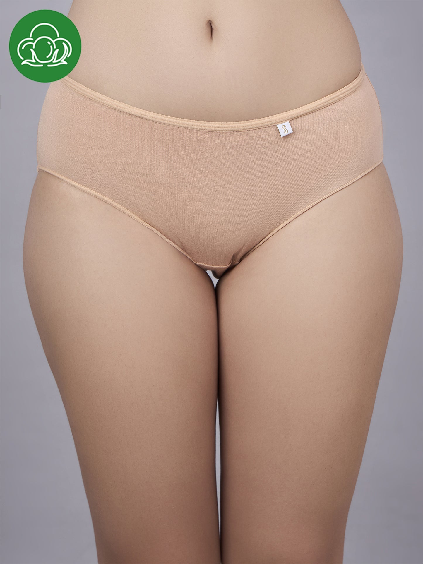 Inner Sense Women Bamboo Hipster Briefs-ISPB203-Skin